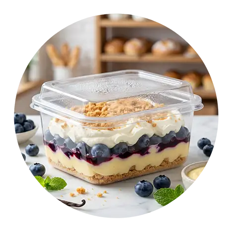 Blueberry Caustard dessert